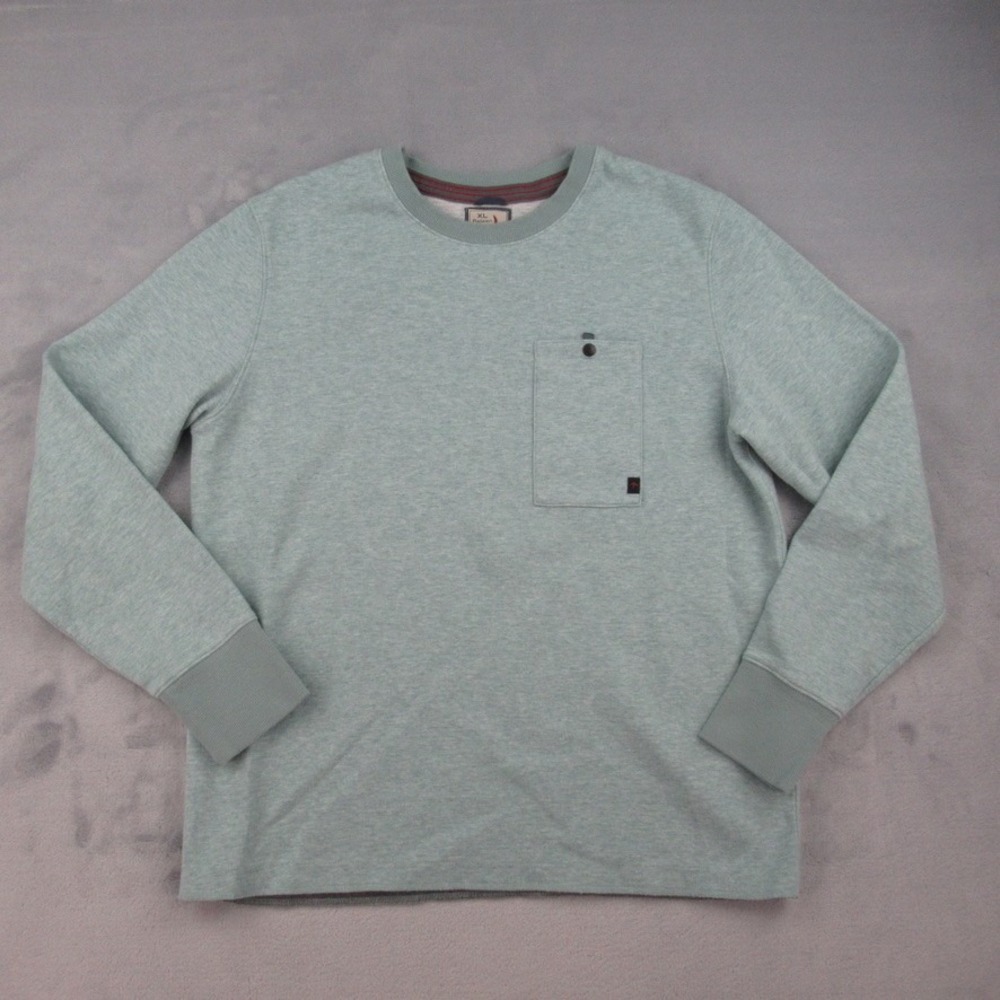 Relwen Crewneck Sweatshirt Mens XL Green Heathered Long Sleeve Pocket Pullover